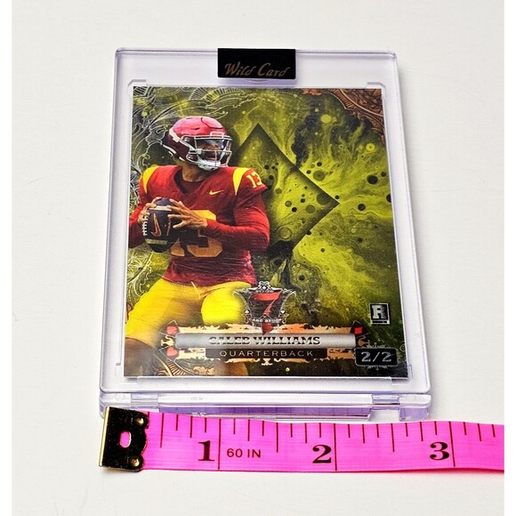 Caleb Williams RC L.E/2 Wild Card 7 Card Stud 2024 Ace of Diamonds New Sealed! - Picture 6 of 7